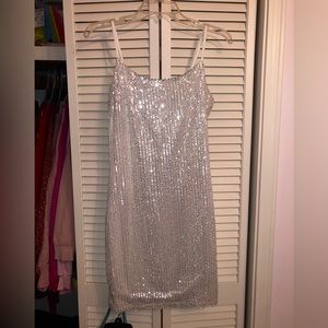 tall Misguided sequin dress